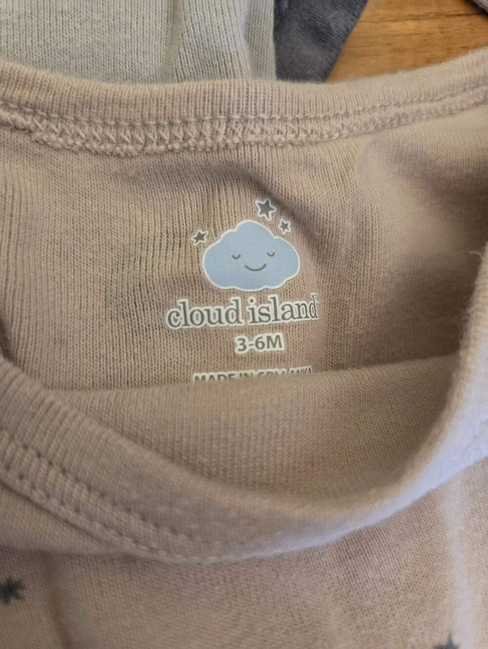 Cloud Island - Cat & Jack - Tops and Pants Lot - Fox Gray Black Moon Star Stripe